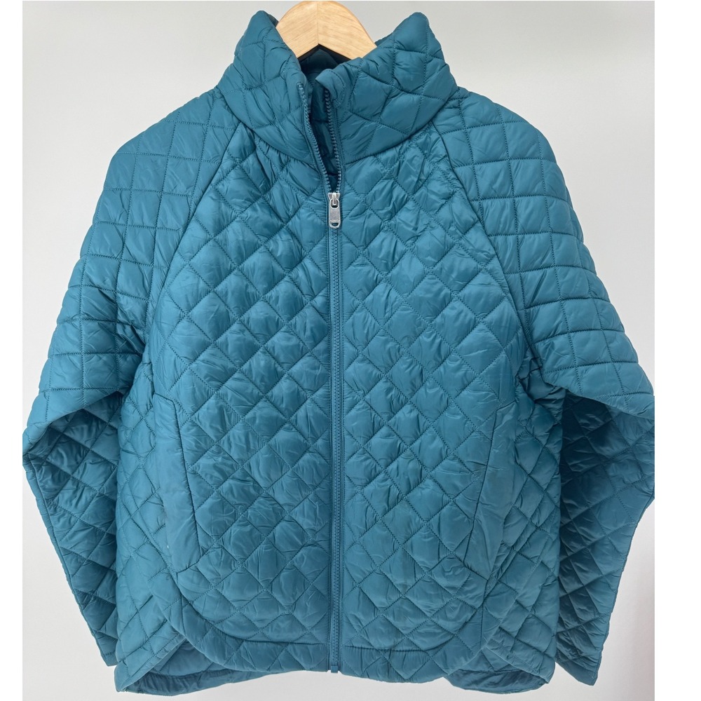 ATHLETA Women's Whisper Featherless Lightweight Puffer Jacket Teal Size SP